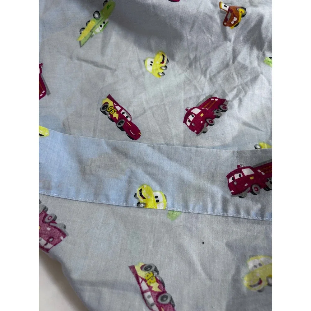 Disney Pixar Cars Fitted Flat Crib Sheet Toddler Lightning McQueen Mater Kids